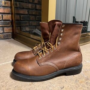 Red Wing 2233 Brown Leather Steel Toe Boots Men's Size 11.5 Made In USA Union